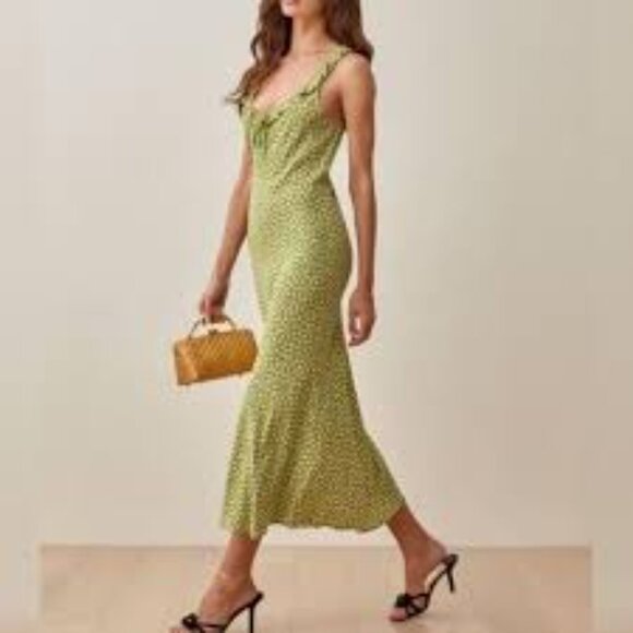 Reformation | Ciatta Jessie Olive Floral Maxi Dress - Picture 2 of 11